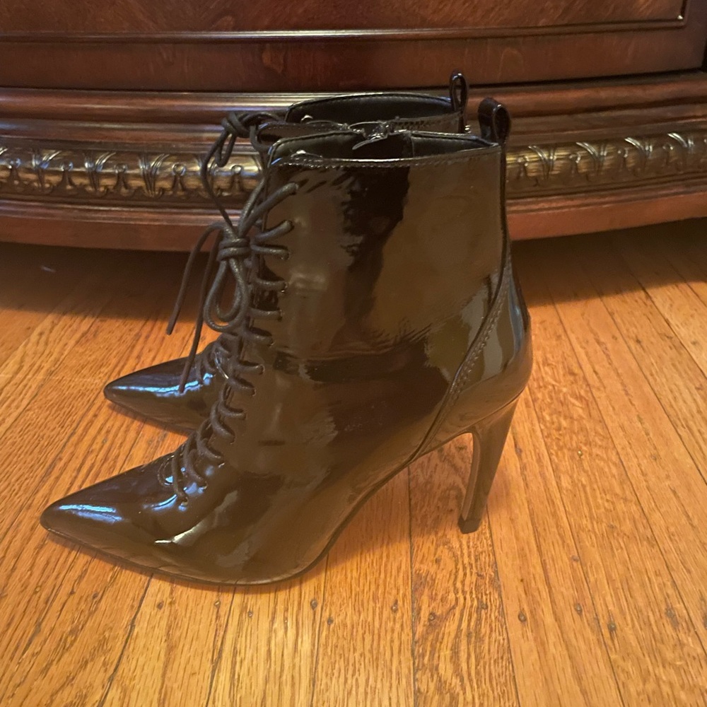 Sam Edelman Frania Lace Up Stilletto Bootie N1867 Size 5 M * black